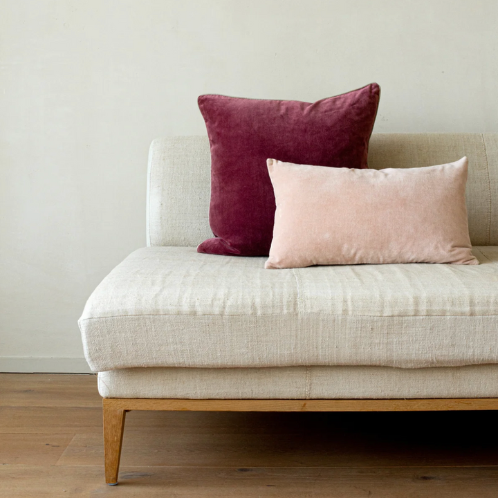 Also Home - Unari Velvet Cushion - Pomegranate