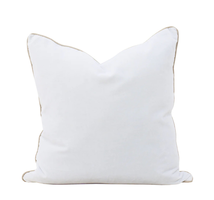 Also Home - Unari Velvet Cushion - Chalk White