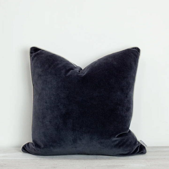Also Home - Unari Velvet Cushion - Indigo