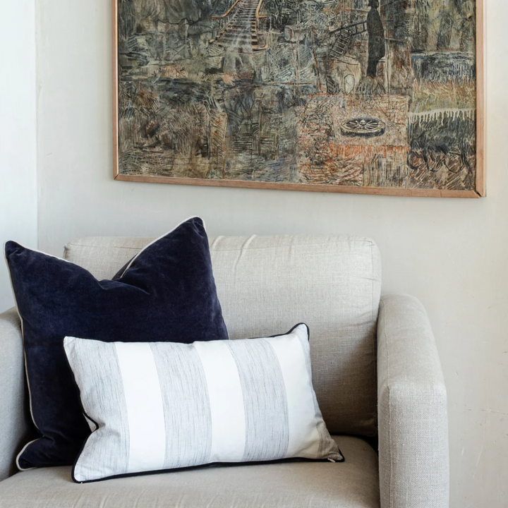 Also Home - Unari Velvet Cushion - Indigo