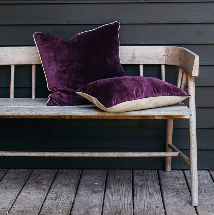 Also Home - Unari Velvet Cushion - Berry