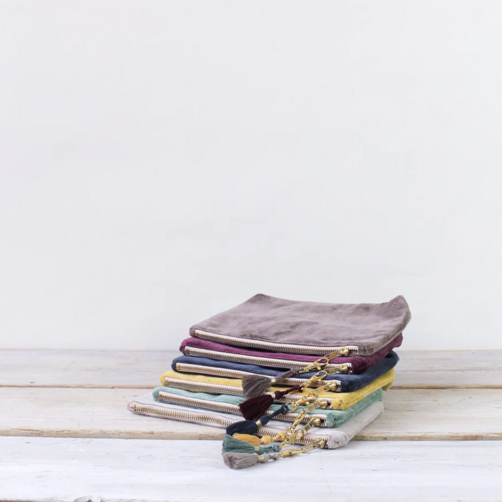 Also Home - Lulea Velvet Pouch - Berry