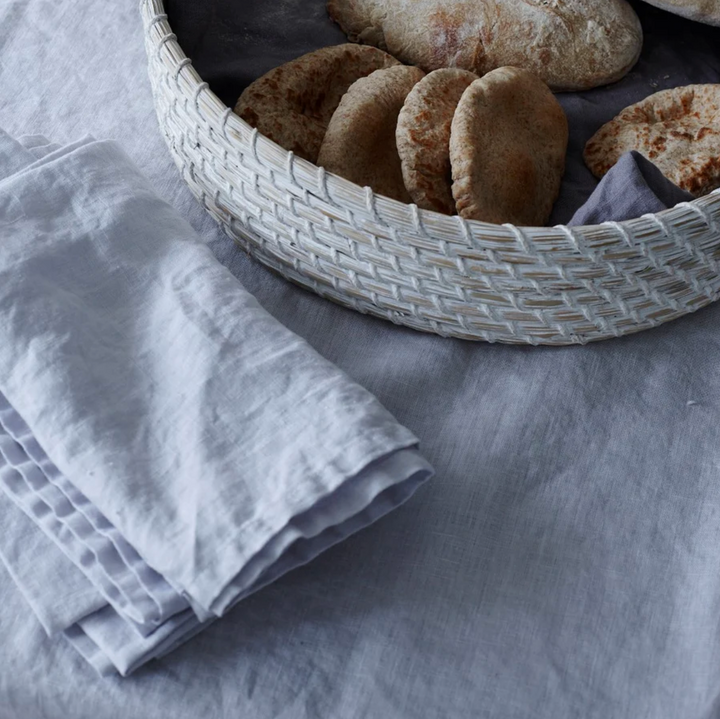 Also Home - Washed Linen Tablecloth - Silver Grey