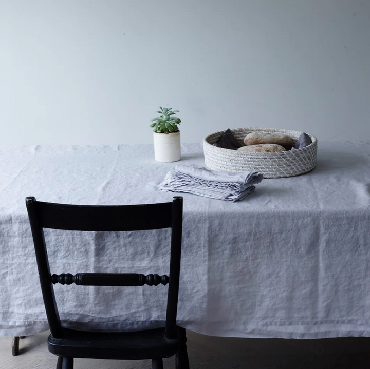 Also Home - Washed Linen Tablecloth - Silver Grey
