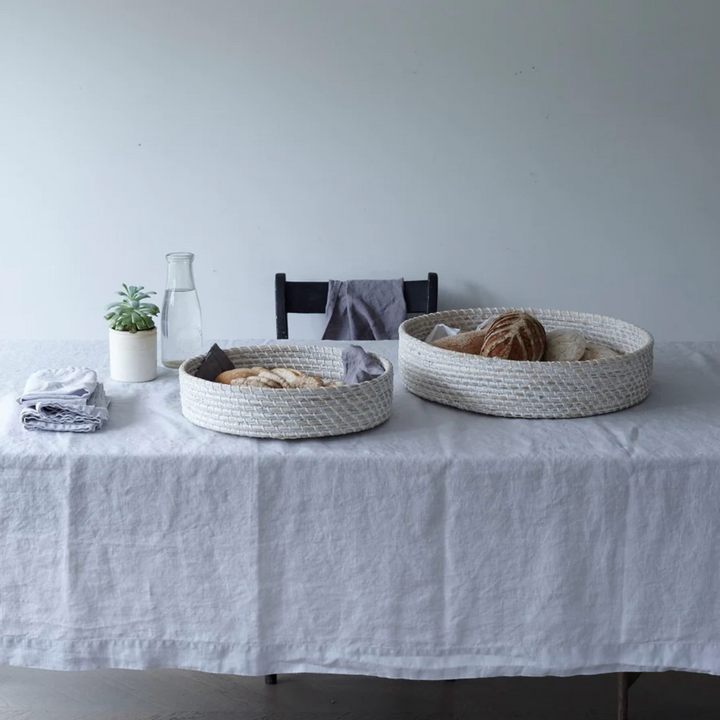 Also Home - Washed Linen Tablecloth - Silver Grey
