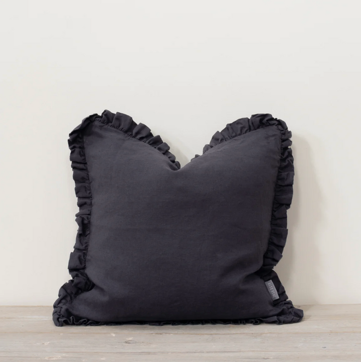 Also Home - Oli Linen Cushion - Slate Grey