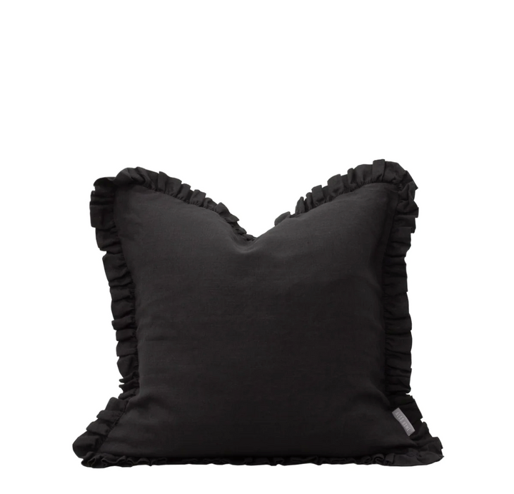 Also Home - Oli Linen Cushion - Black