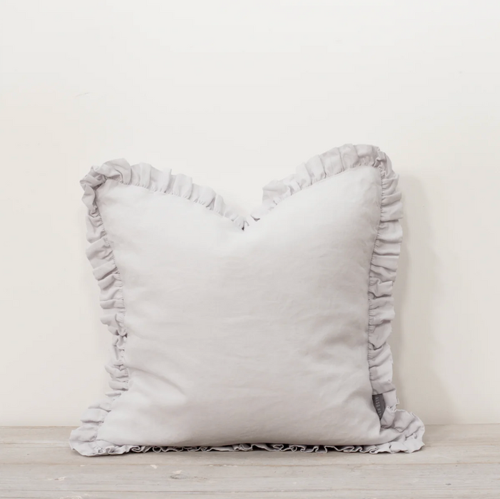 Also Home - Oli Linen Cushion - Silver Grey