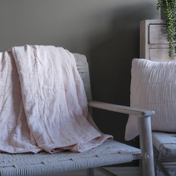 Also Home - Nora Grid Throw - Shell