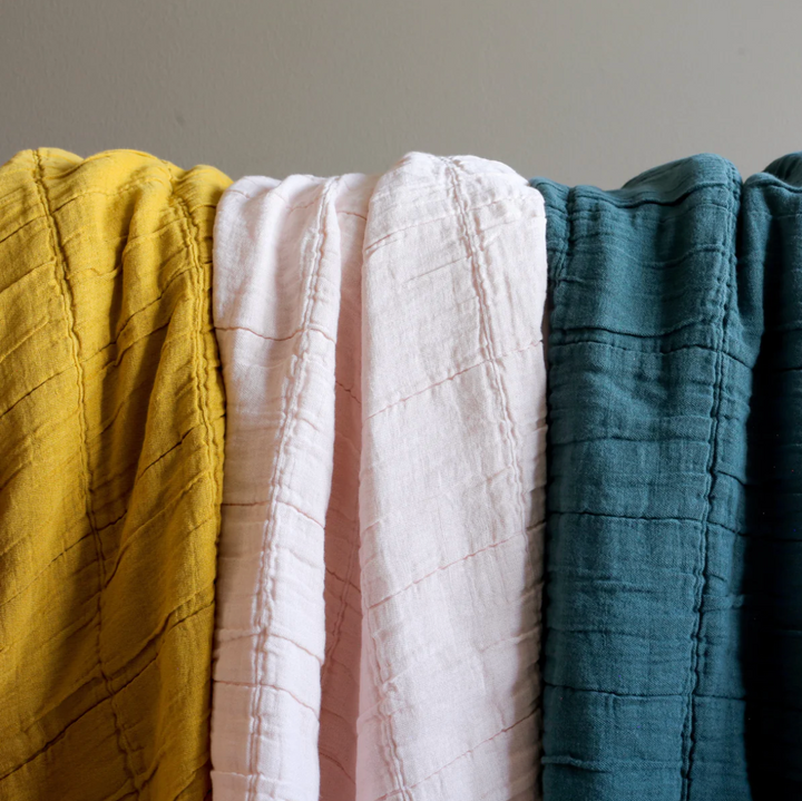 Also Home - Nora Grid Throw - Shell