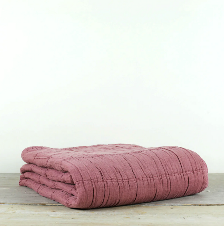 Also Home - Nora Grid Throw - Pomegranate