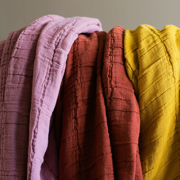 Also Home - Nora Grid Throw - Turmeric
