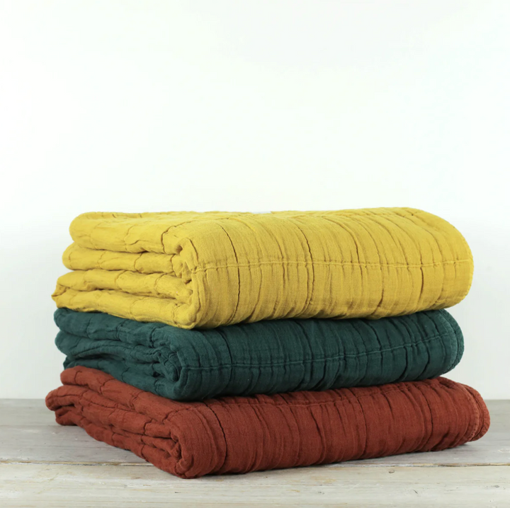 Also Home - Nora Grid Throw - Turmeric