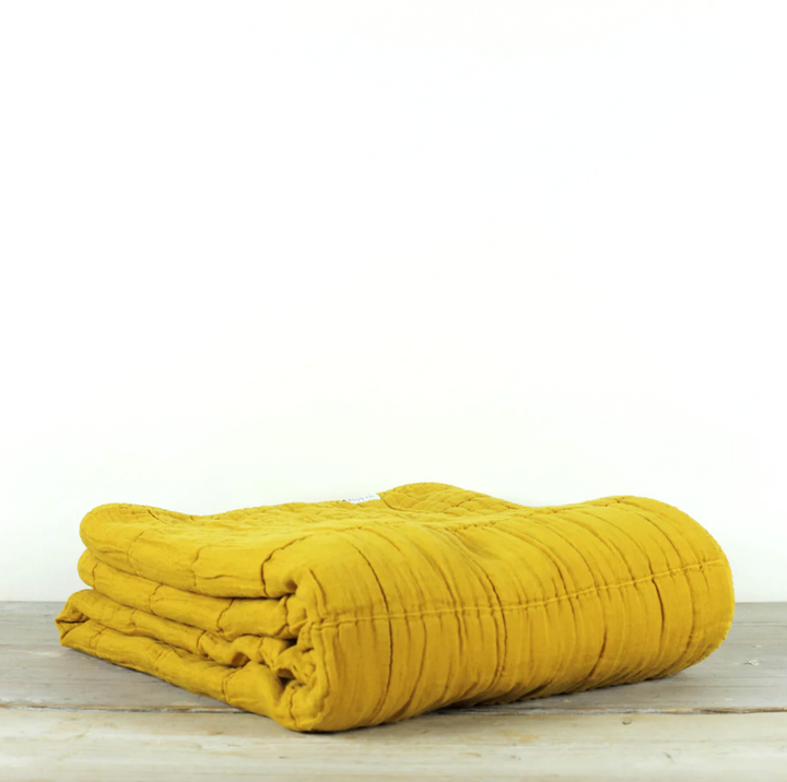 Also Home - Nora Grid Throw - Turmeric