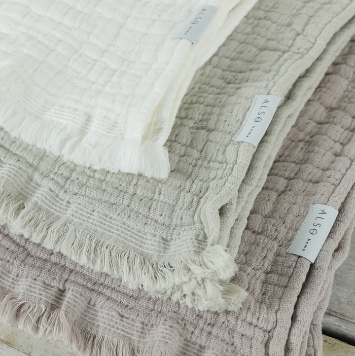 Also Home - Simo Textured Cushion - Pink Heather