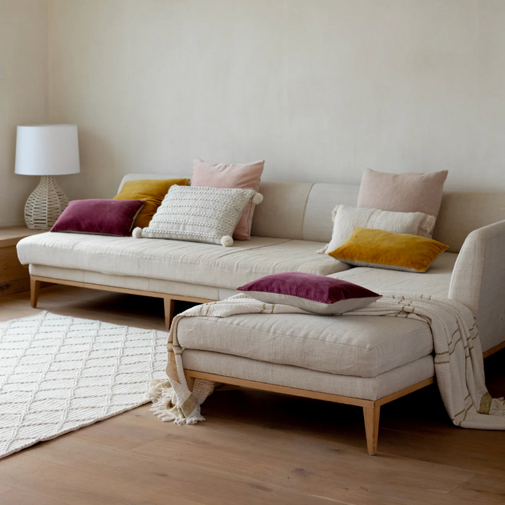 Also Home - Misi Velvet Cushion - Pomegranate