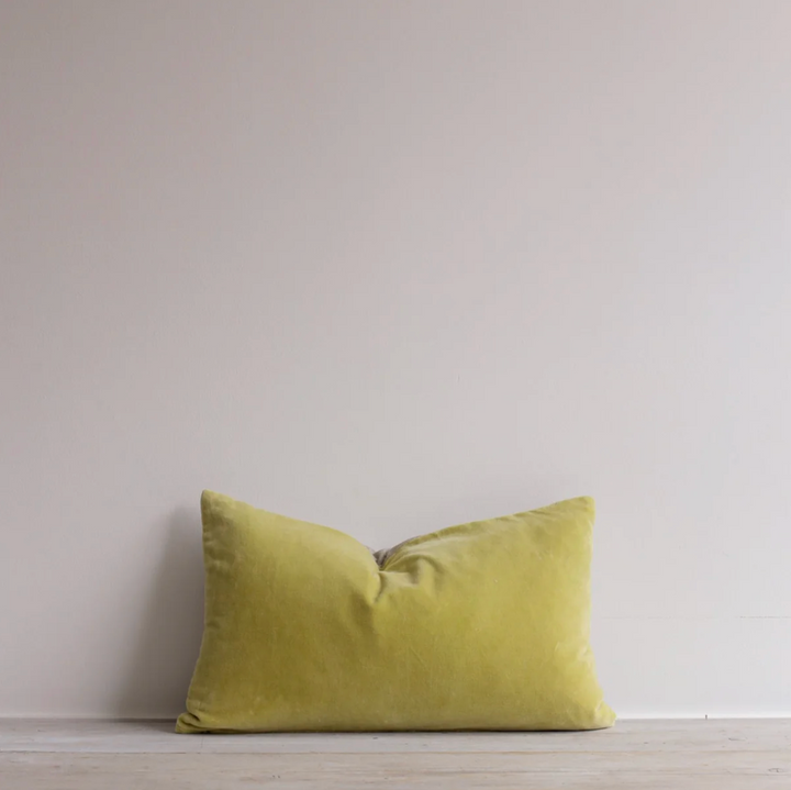 Also Home - Misi Velvet Cushion - Washed Olive