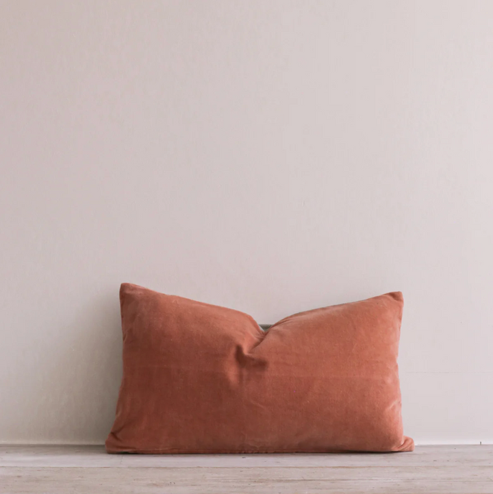 Also Home - Misi Velvet Cushion - Washed Coral