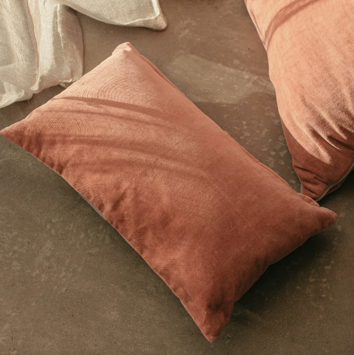 Also Home - Misi Velvet Cushion - Washed Coral