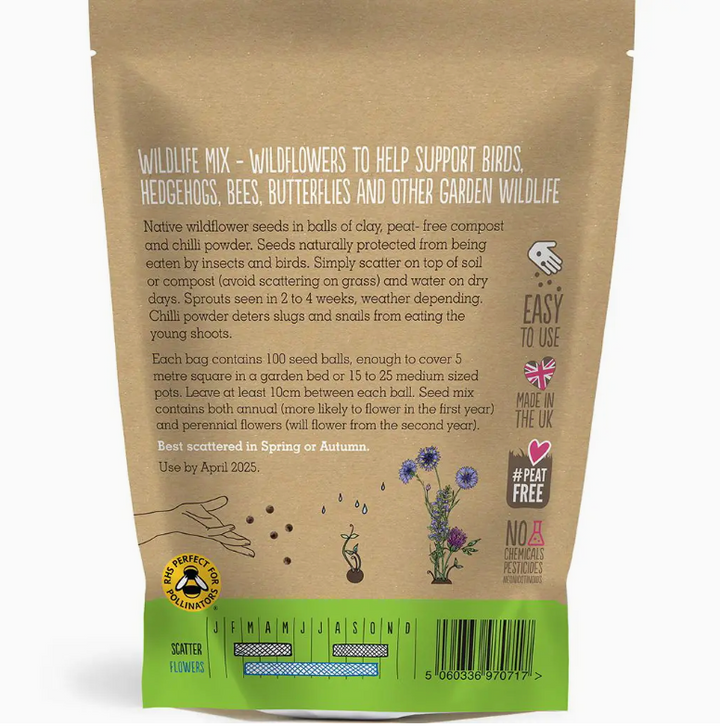 Seedball - Wildflower Grab Bags - Wildlife Seed Mix