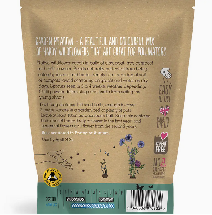 Seedball - Wildflower Grab Bags - Garden Meadow Seeds