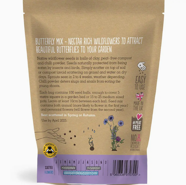 Seedball - Wildflower Grab Bags - Butterfly Seed Mix
