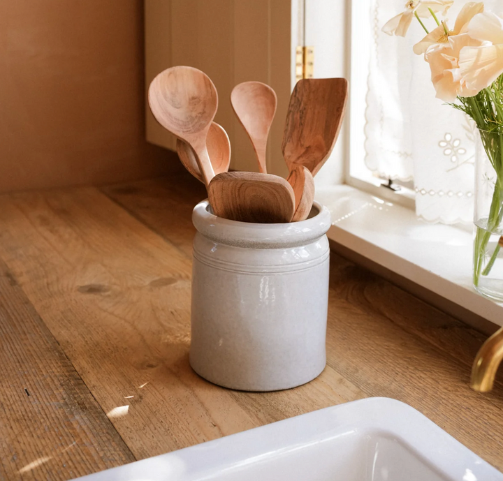 Stoneware Utensil Crock Pot