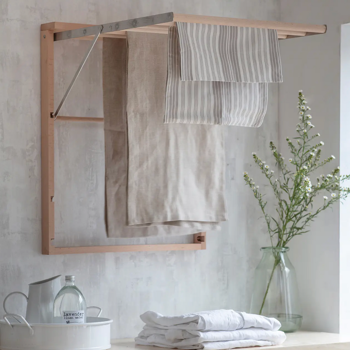 Natural Wood Laundry Room Wall Dryer