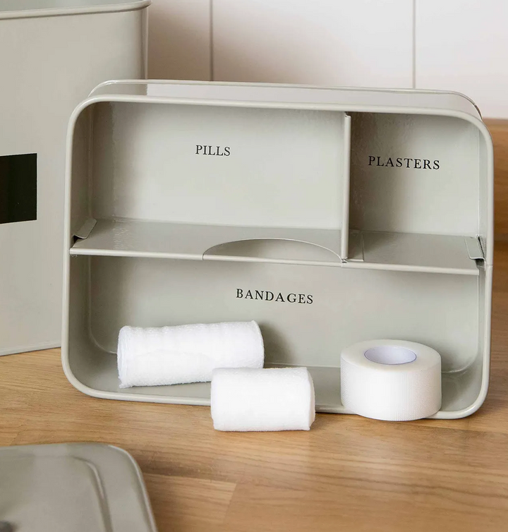 Metal First Aid Box - Beige
