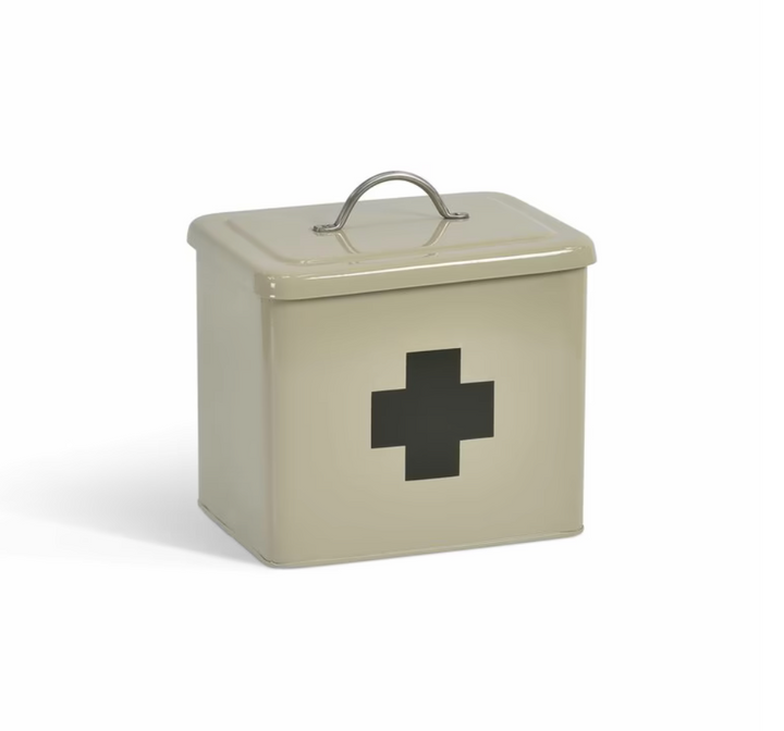 Metal First Aid Box - Beige
