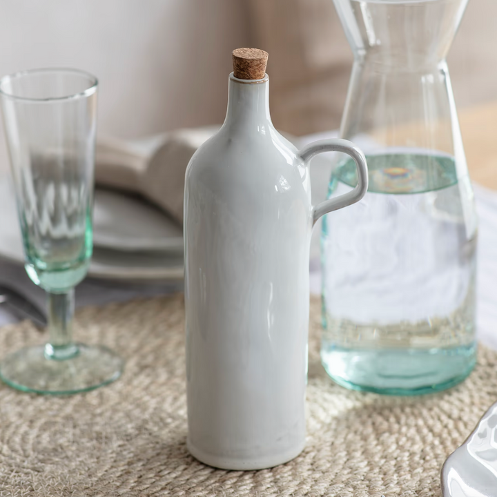 Ceramic Oil Bottle - White