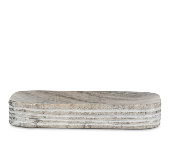 Asana Marble Soap Dish - Grey
