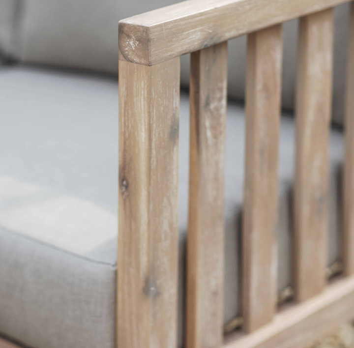 Outdoor Acacia Wood Corner Sofa Set