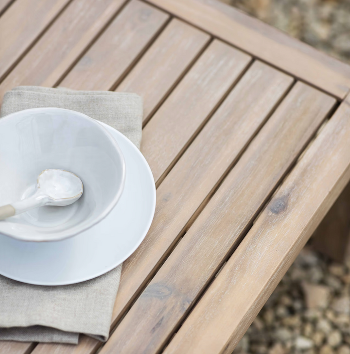 Outdoor Acacia Wood Corner Sofa Set