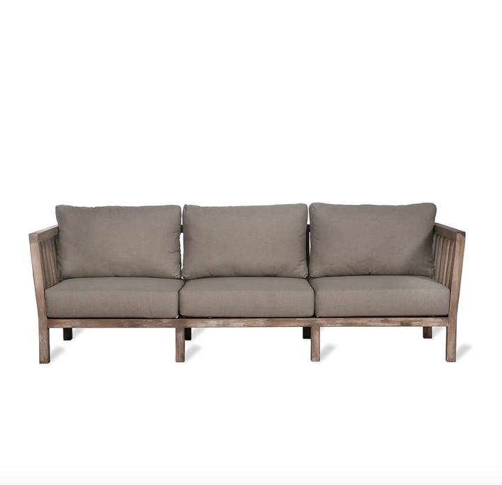Outdoor Acacia Wood 3 Seater Sofa