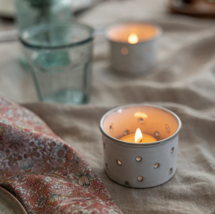 Tealight Candle Holder - Natural Glazed