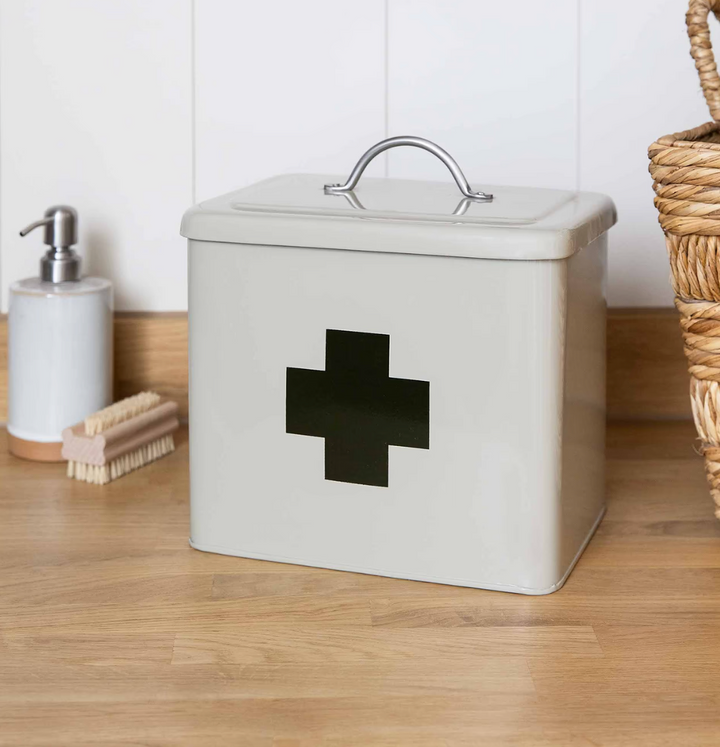 Metal First Aid Box - Beige