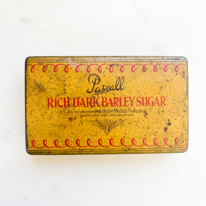Pascall Rich Dark Barley Sugar Vintage Sweet Tin – A Rare Confectionery Classic
