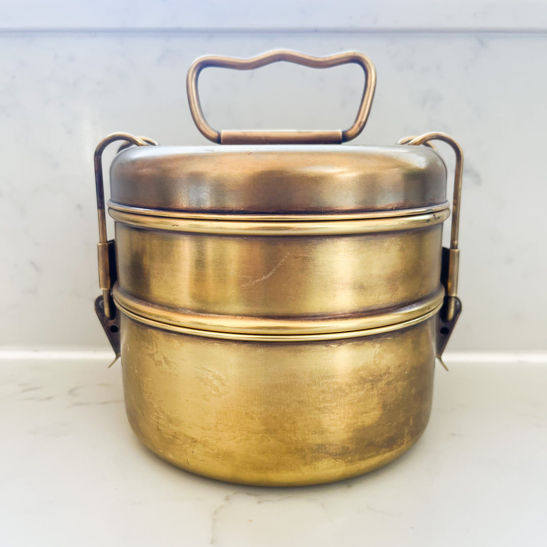 Brass Tiffin Storage Tin