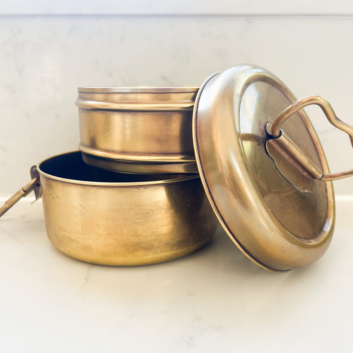Brass Tiffin Storage Tin