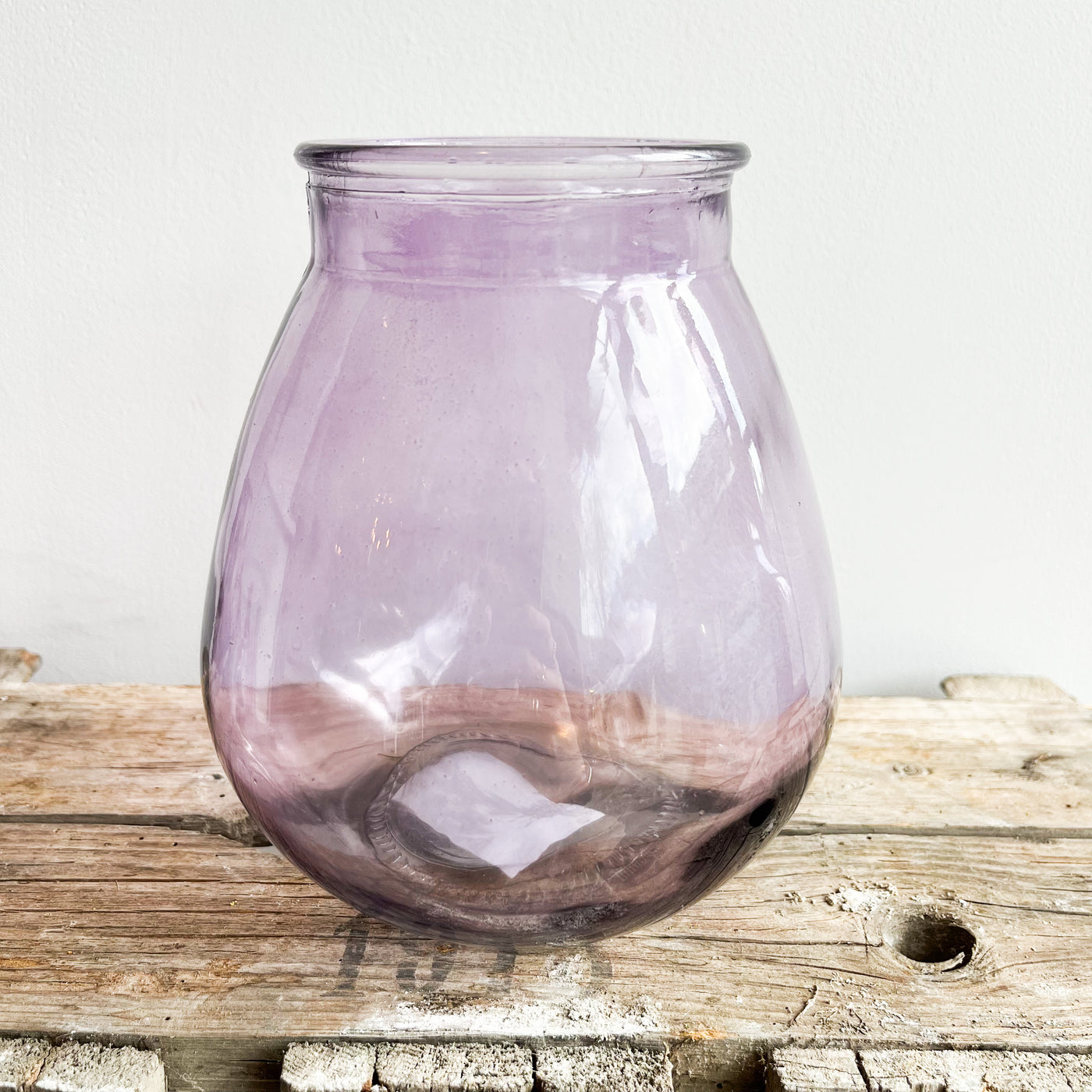 Glass Vase - Pink - H16cm