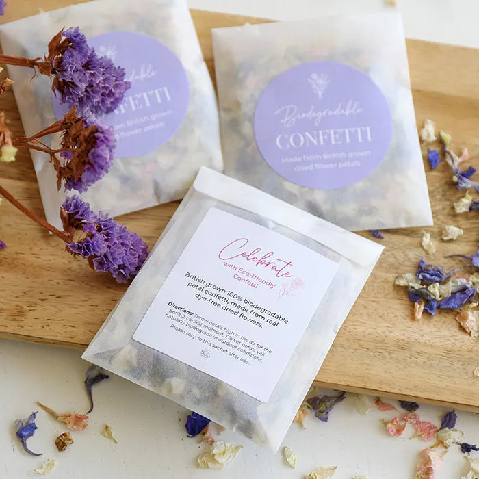 Biodegradable Petal Confetti Sachet - Lilac