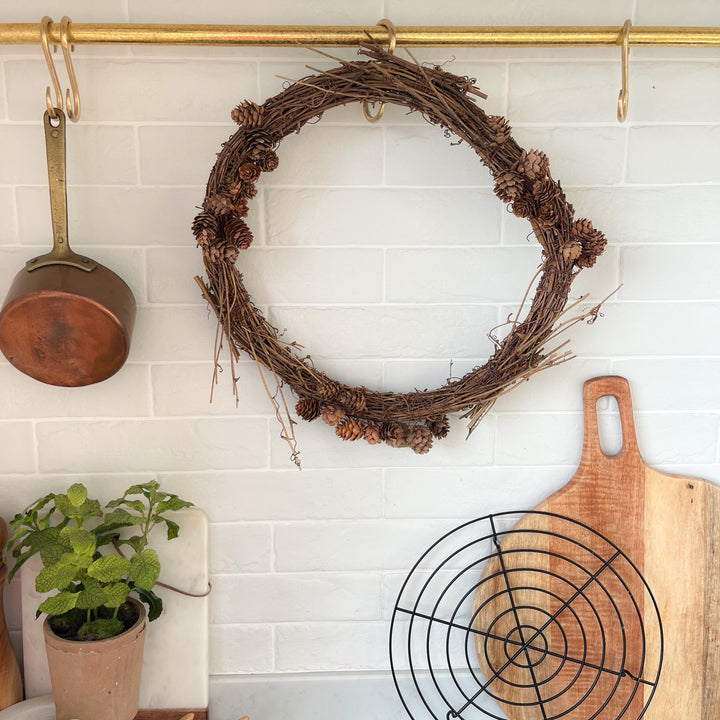 Natural Wreath With Larch Cones