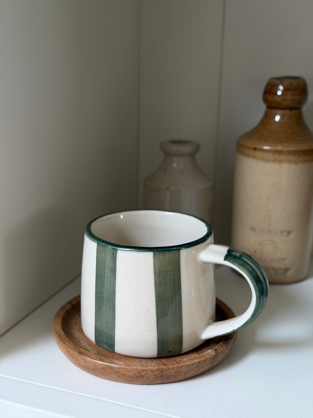 Washed Striped Koko Mug in Forest