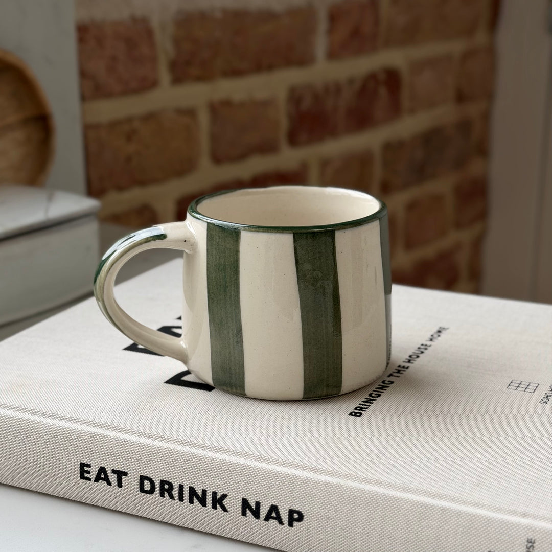 Washed Striped Koko Mug in Forest