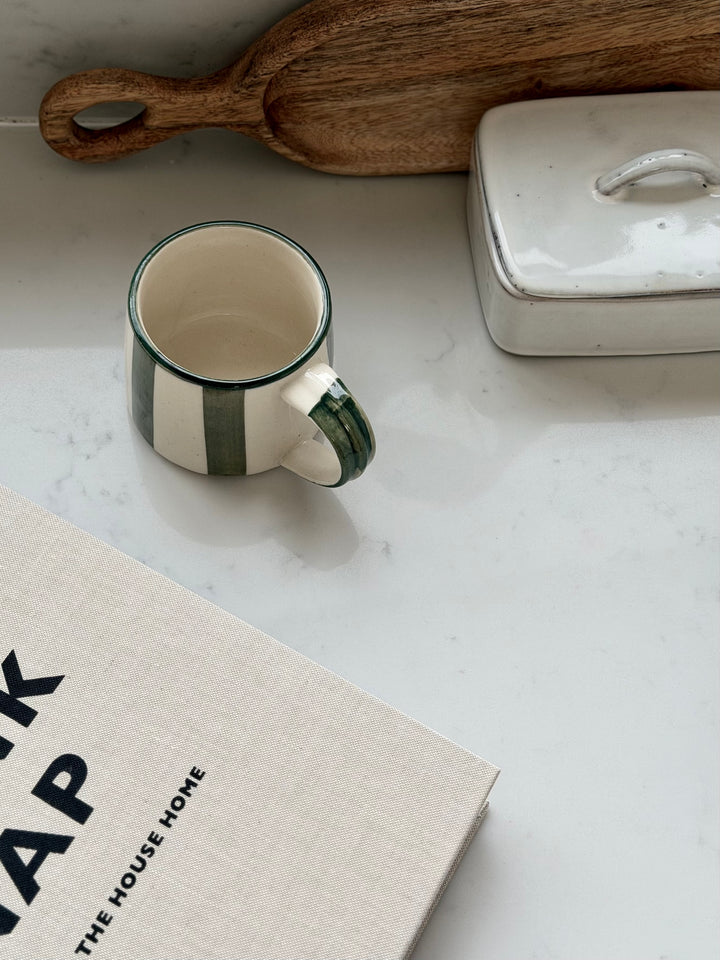 Washed Striped Koko Mug in Forest