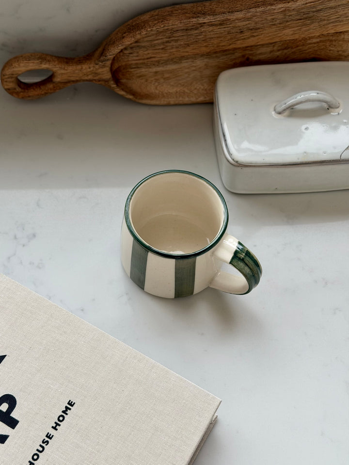 Washed Striped Koko Mug in Forest
