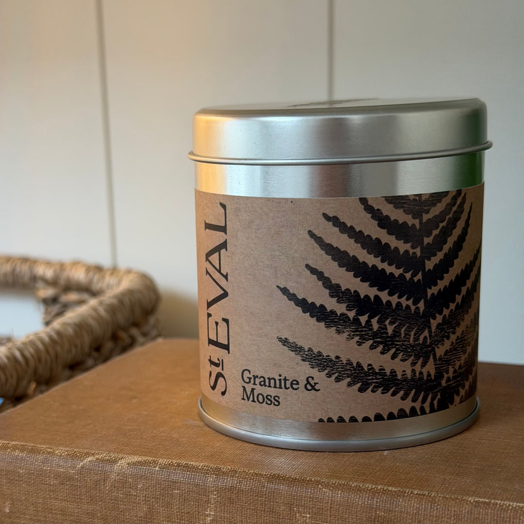 St. Eval Tin Candle - Granite &amp; Moss