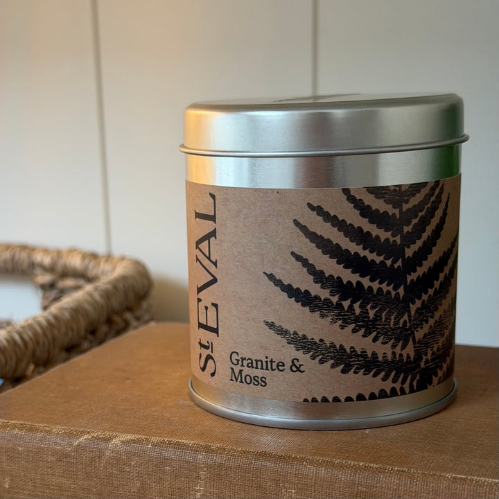 St. Eval Tin Candle - Granite &amp; Moss
