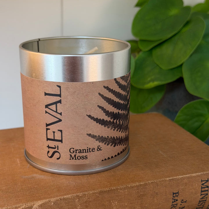 St. Eval Tin Candle - Granite &amp; Moss